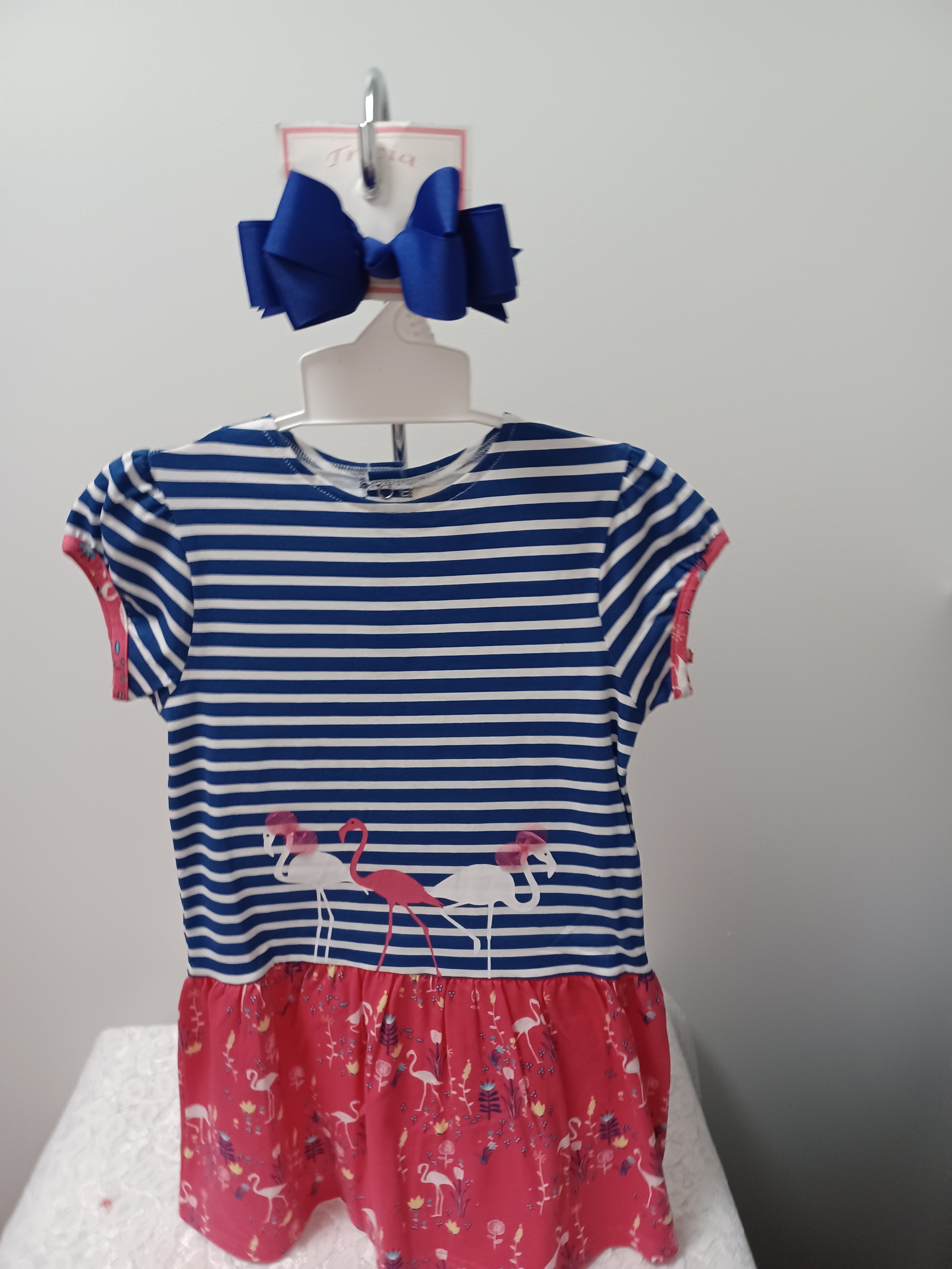 Girls Flamingo Knit Dress